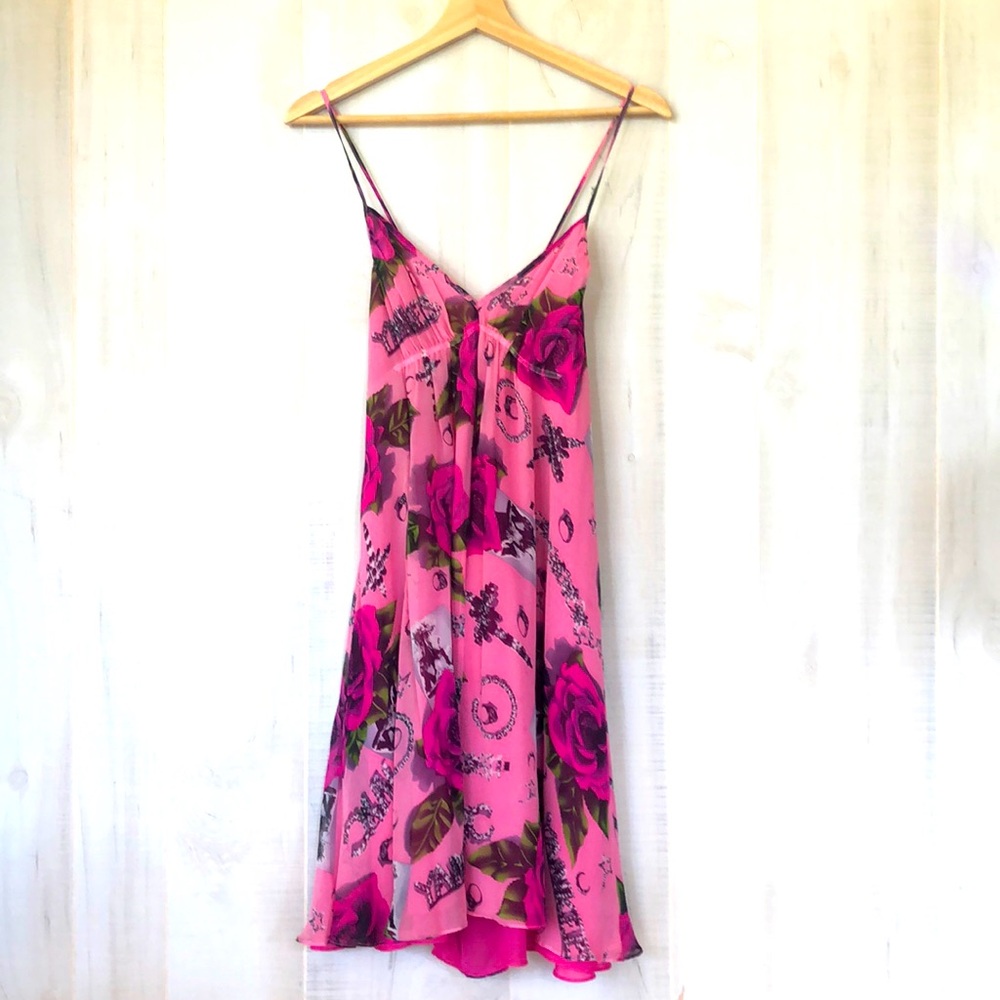 Y2K 💗 100% silk Betsy Johnson New York designer evening dress.